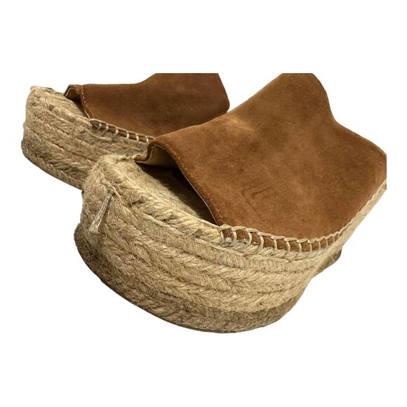 Marc Fisher LTD Womens Mladalyn Slingback Buckle Espadrille Heels Brown Size 7.5 - Picture 3 of 6